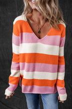Laylani Stripe Casual Sweater-2