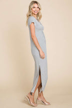 Culture Code Full Size Striped Twisted Detail Dress-2