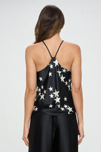 Stretch Satin Star Racerback Tank Top-2