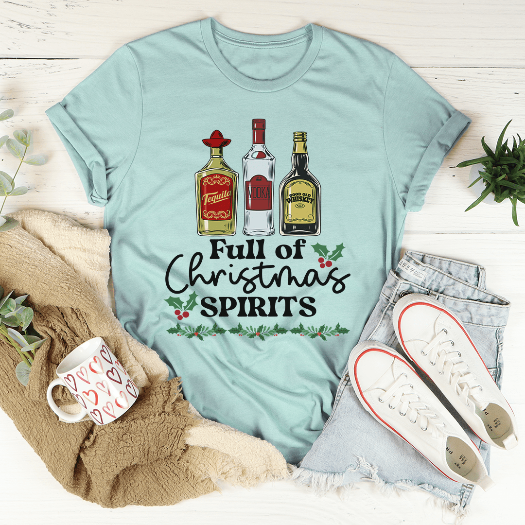 Full Of Christmas Spirits Tee-2