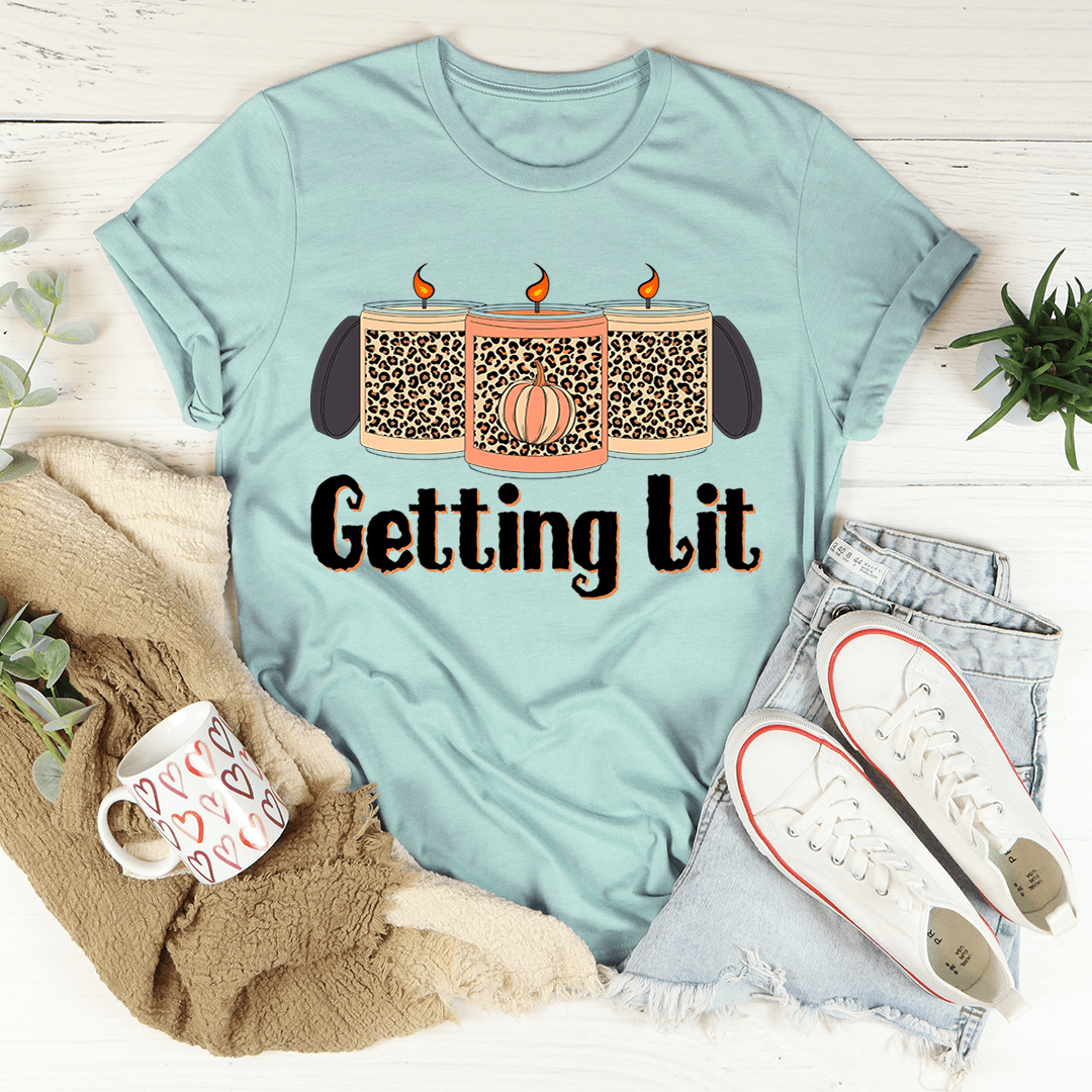 Getting Lit Fall Candles T-Shirt-3