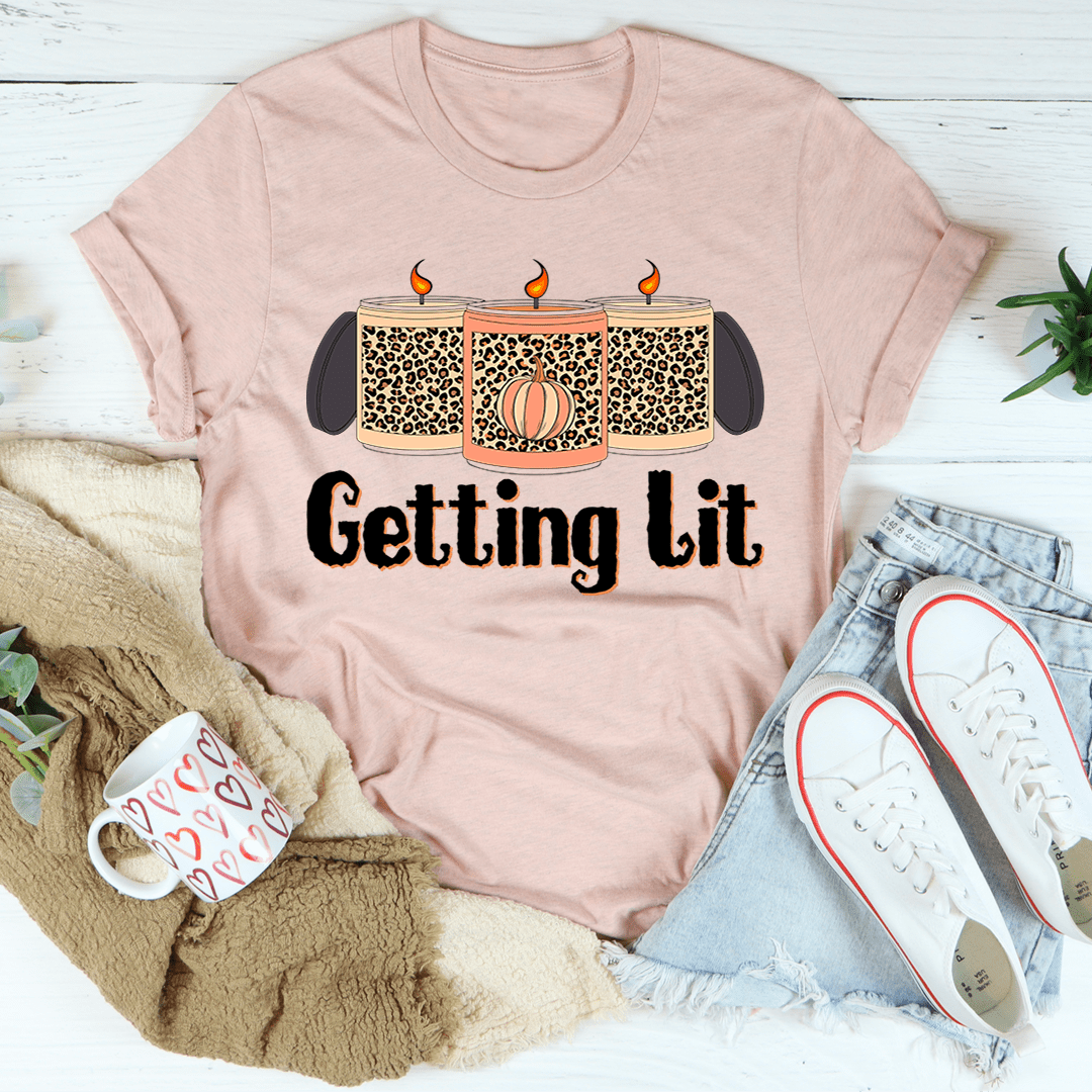 Getting Lit Fall Candles T-Shirt-2