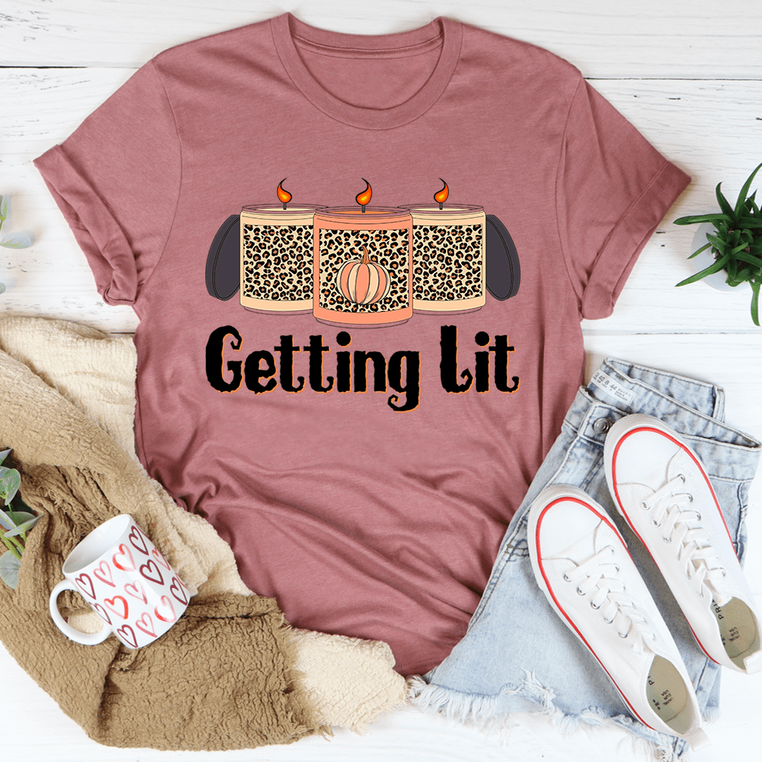 Getting Lit Fall Candles T-Shirt-1
