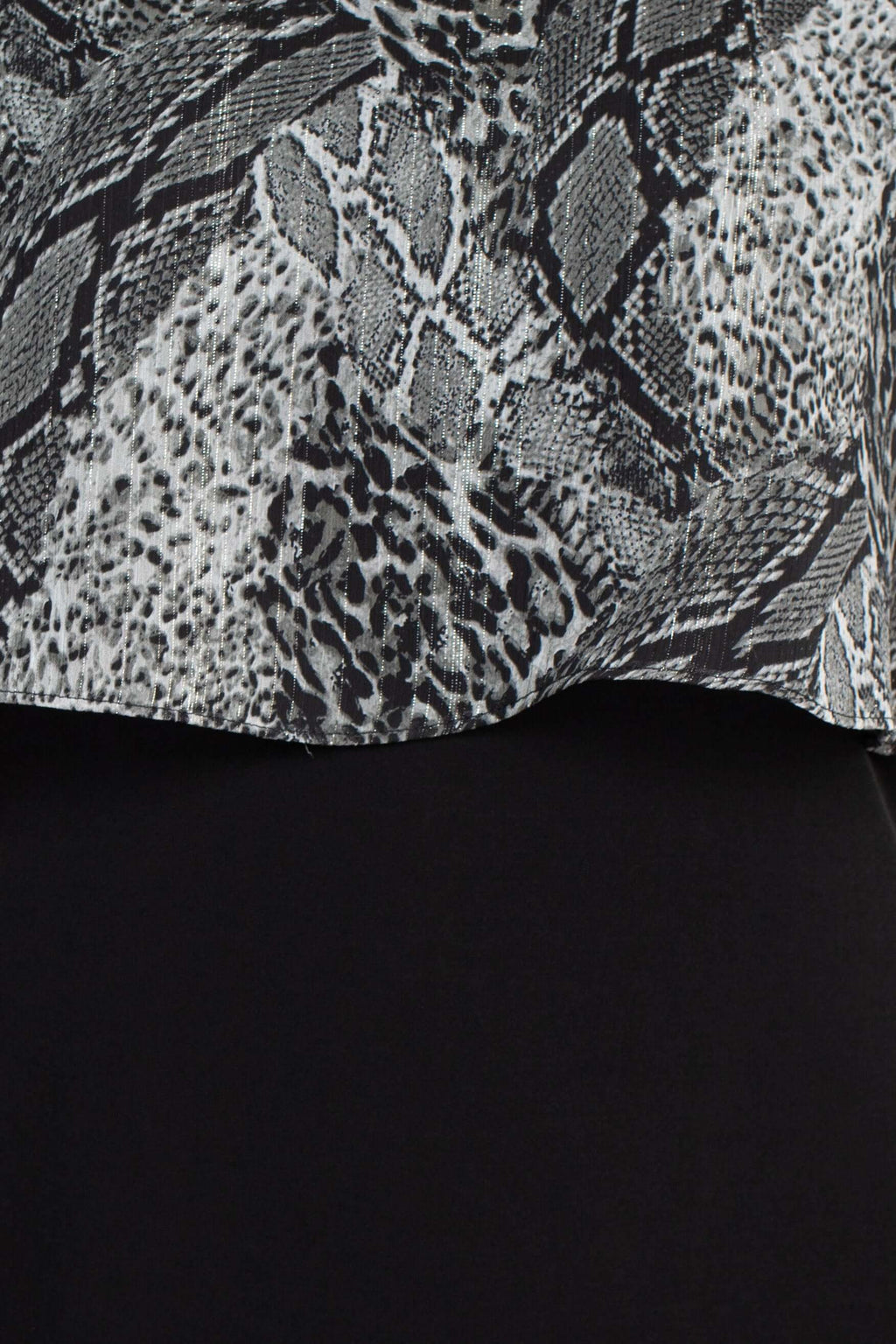 Glamour Nights Scoop Neck Animal Print Chiffon Cape Short Sleeve ITY Dress-3