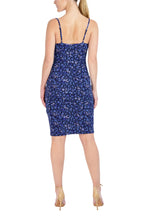 Laundry V-Neck Spaghetti Strap Ruched Side Zipper Back Floral Print ITY Dress