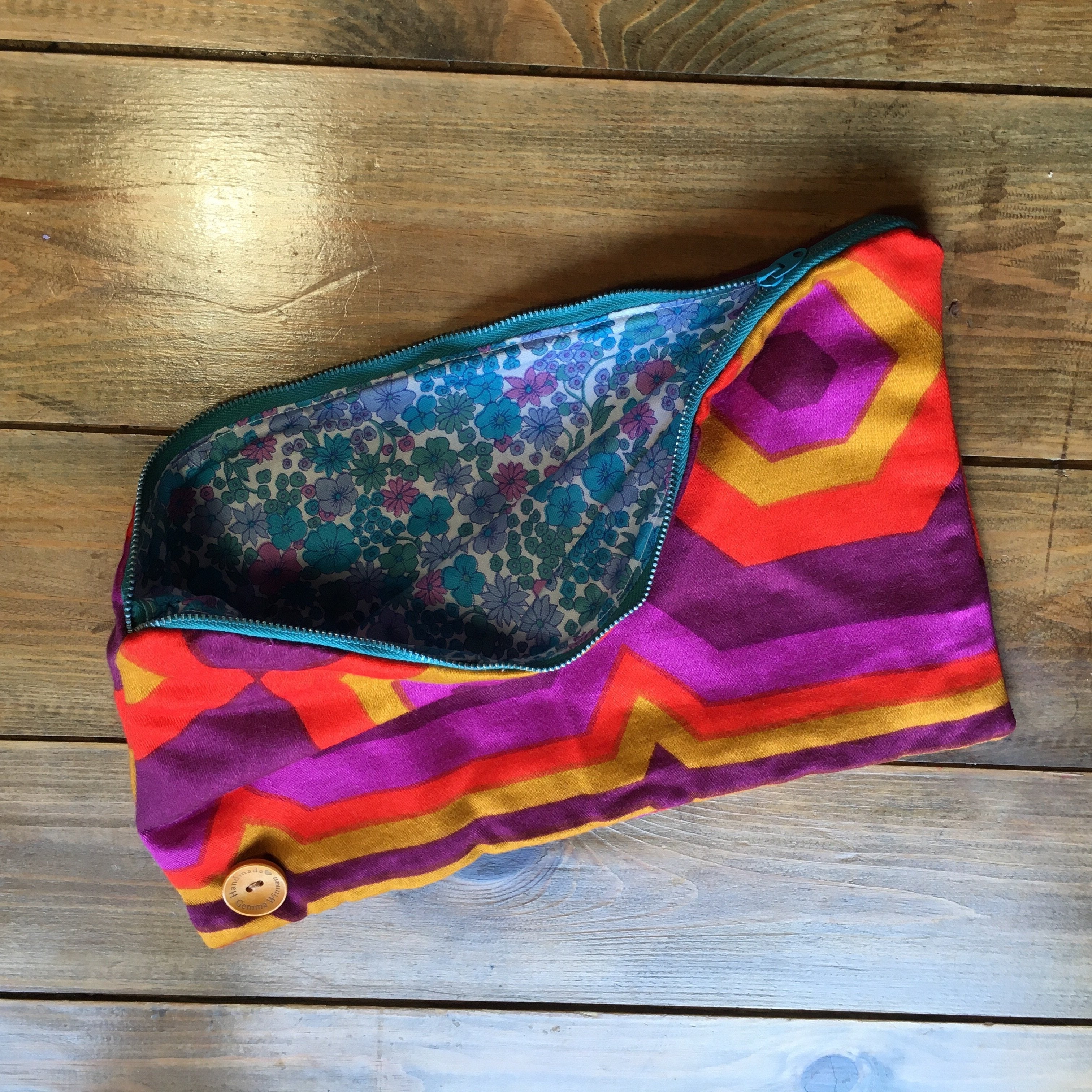 Vintage Fabric Handmade Clutch Bag-1