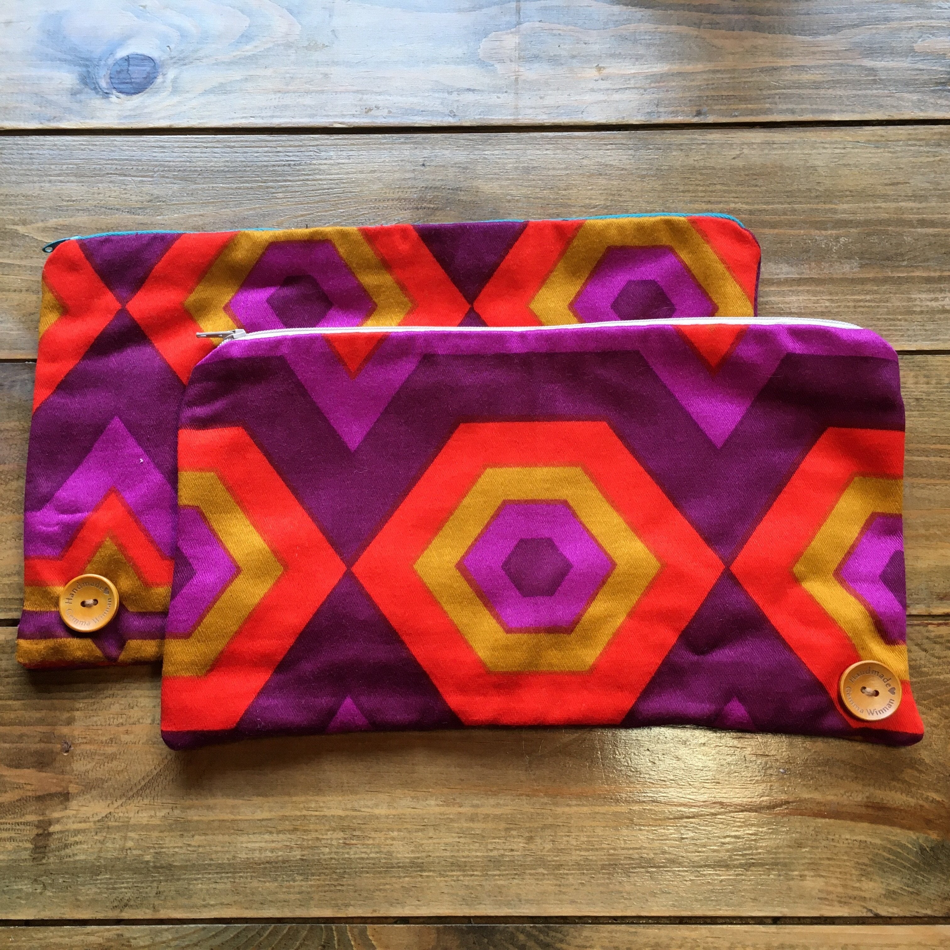 Vintage Fabric Handmade Clutch Bag-3