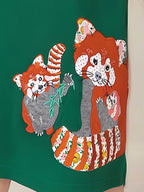 Striped Dress for Girls, European and American Cute Animals Cartoon Baby Dress-1