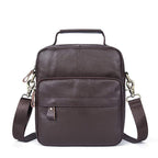 Rossie Viren Brown Men's Leather Messenger Bags Business Crossbody Shoulder Bag-0