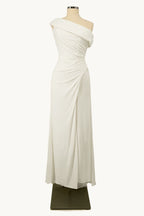 Asymmetric Wedding Dress With Leg Opening-1