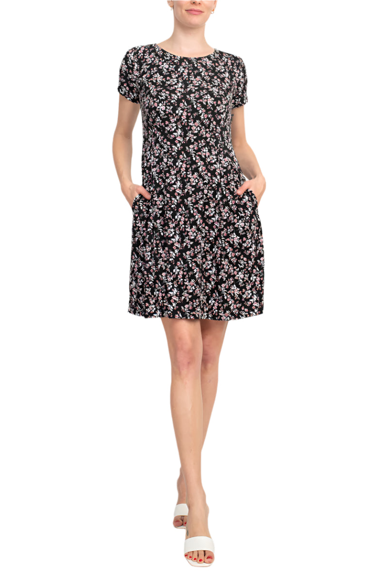 Connected Apparel Floral Soft Dress-0